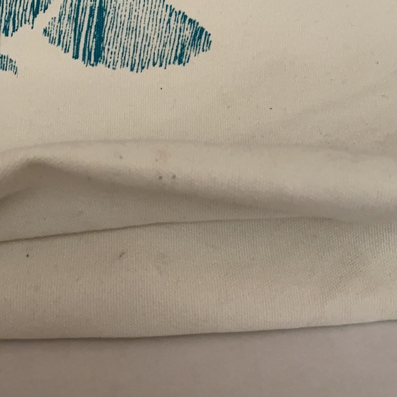 American Eagle Outfitters white and teal tote - Picture 3 of 8